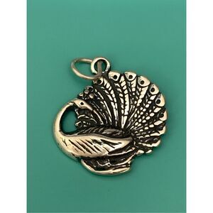 .925 Peacock Sterling Silver Jewelry Charm #magnificent #wildlife